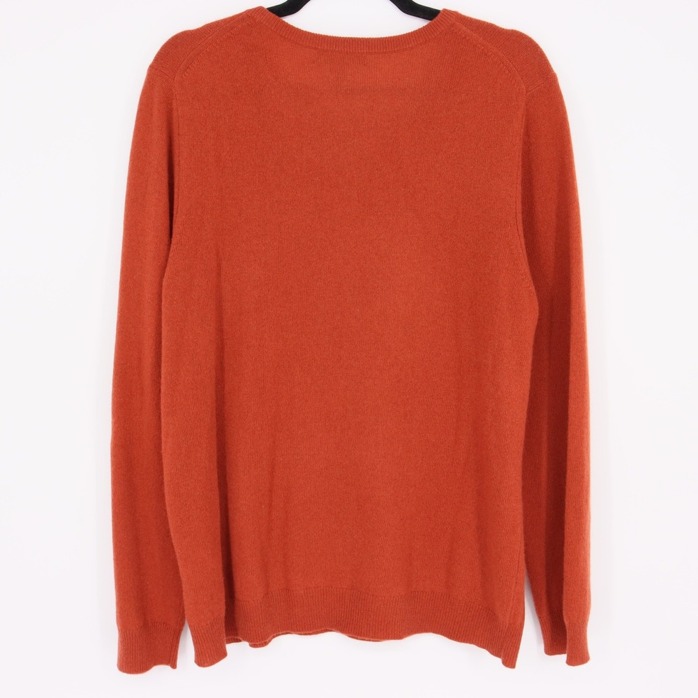 Charter Club Luxury 100% Cashmere Crew Neck Sweater Rust Orange Womens Size XL - Picture 4 of 4